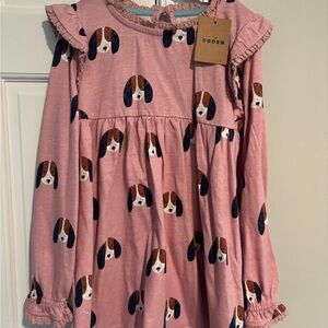 Mini Boden Pink Girls' Dress with Trim